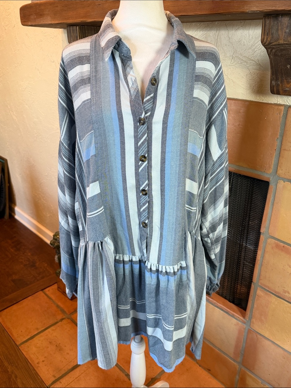 Free People Sunset Shirtdress, size L